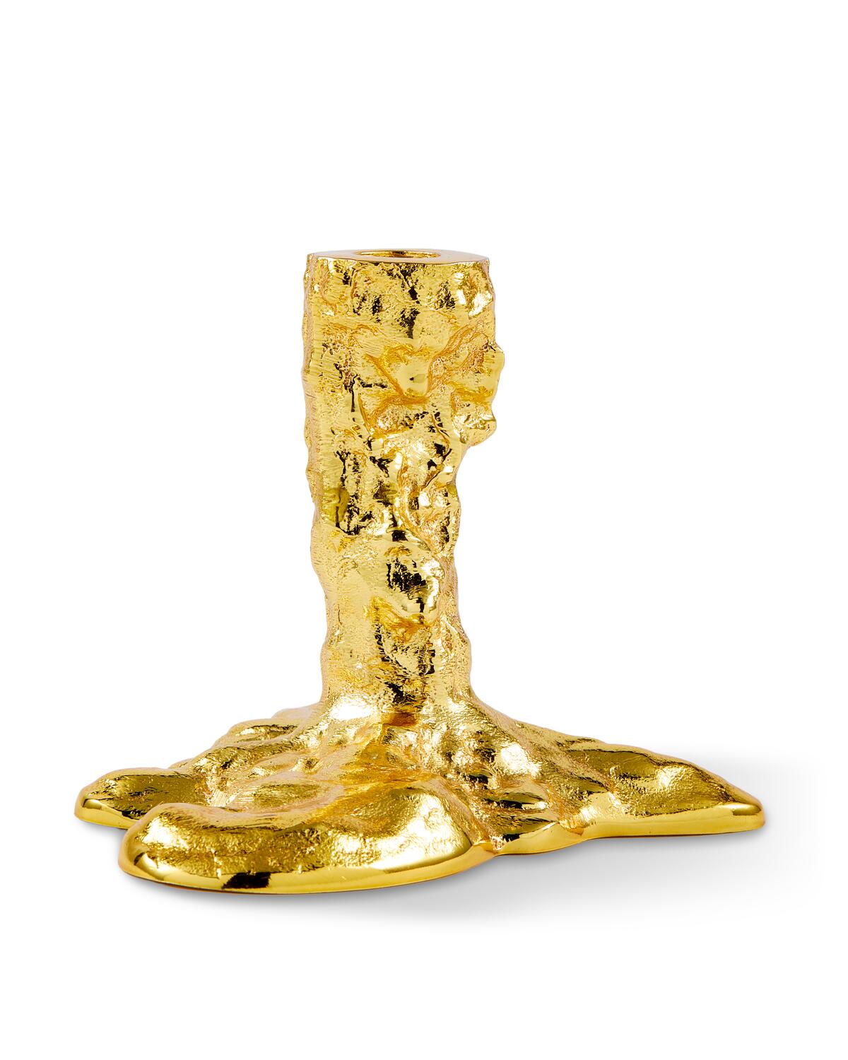 Skinny Drip lysestager, guldfarvet - 2 stk